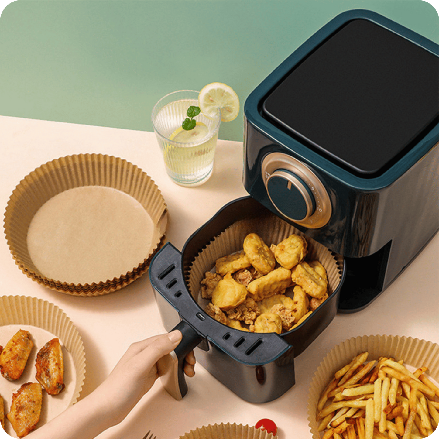 Paper Pro® Canasta de Papel para Air Fryer Pack de 50 Unidades