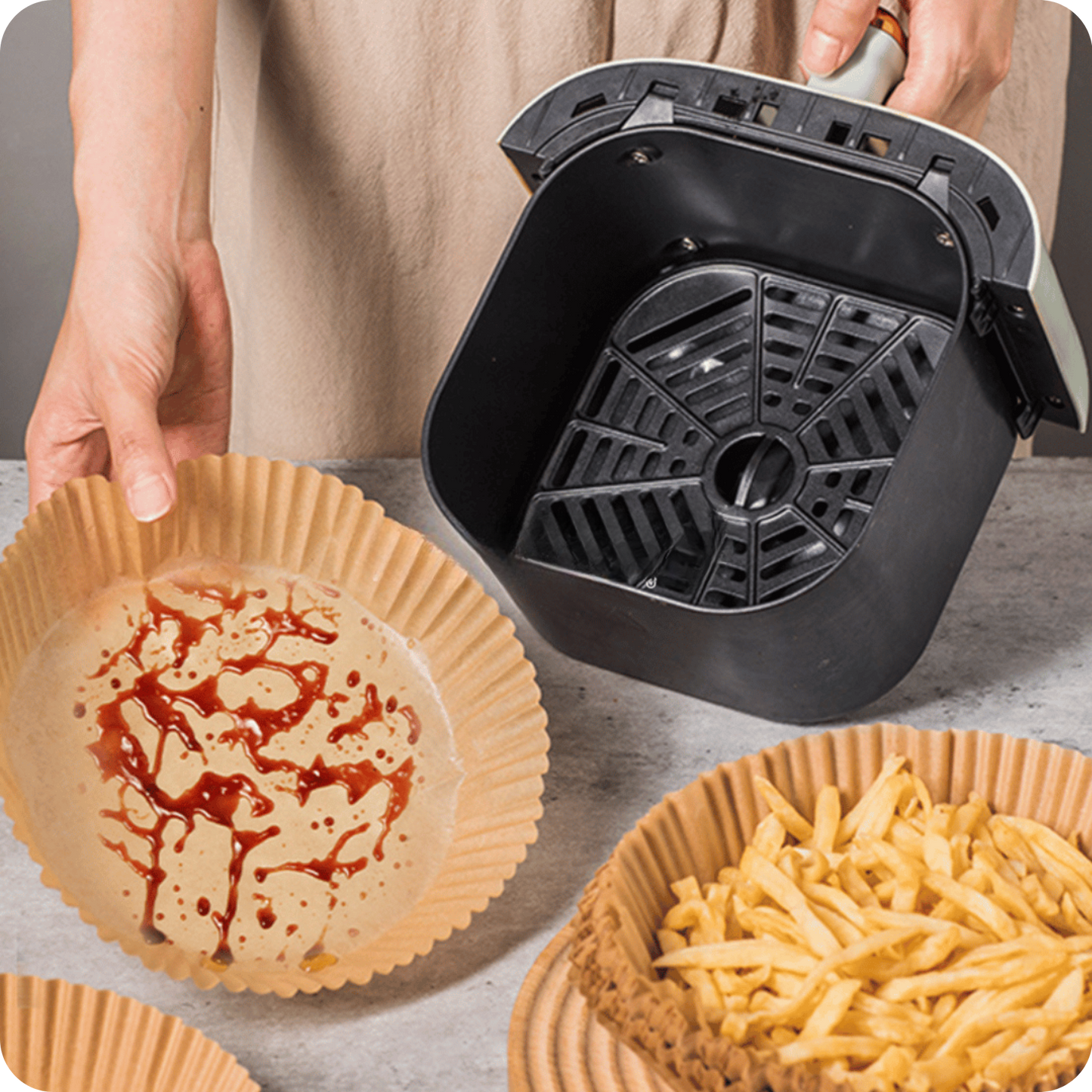 Paper Pro® Canasta de Papel para Air Fryer Pack de 50 Unidades