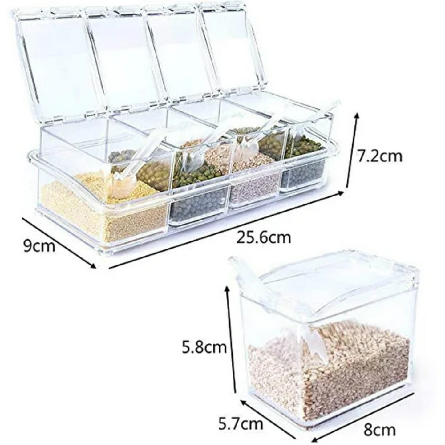 Condiment Pro® Caja Acrílica para Condimentos