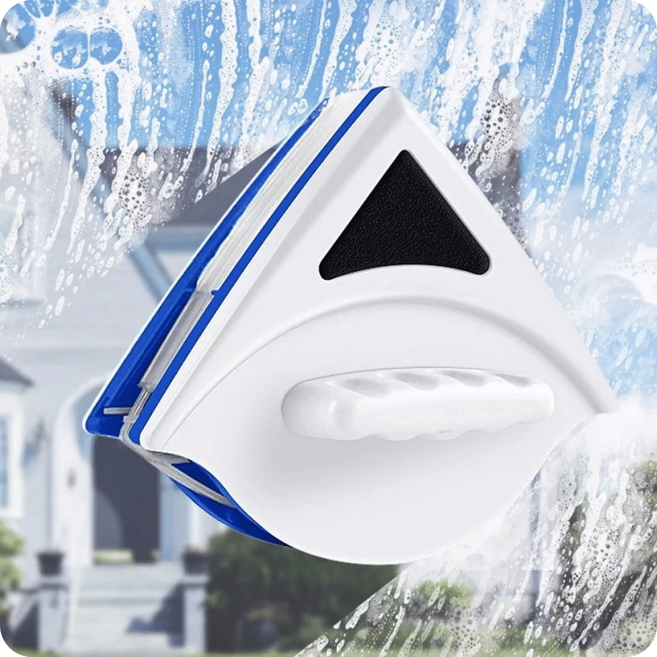 GlassPro® Doble Limpiador de Vidrios con Imán y Esponja