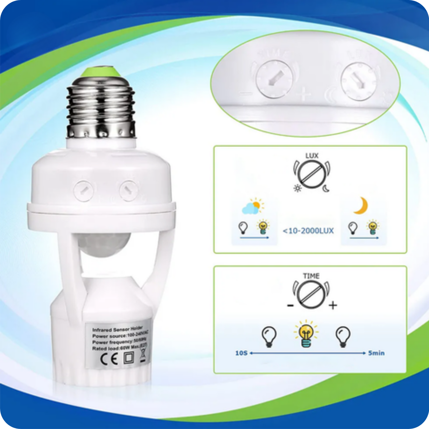 LuzPro® Portafoco con Sensor de Movimiento