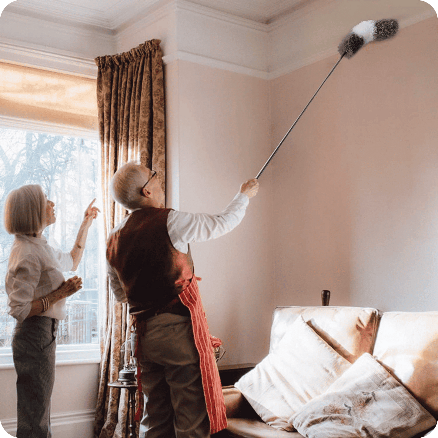 LimpiaPro® Plumero de Microfibra Extensible