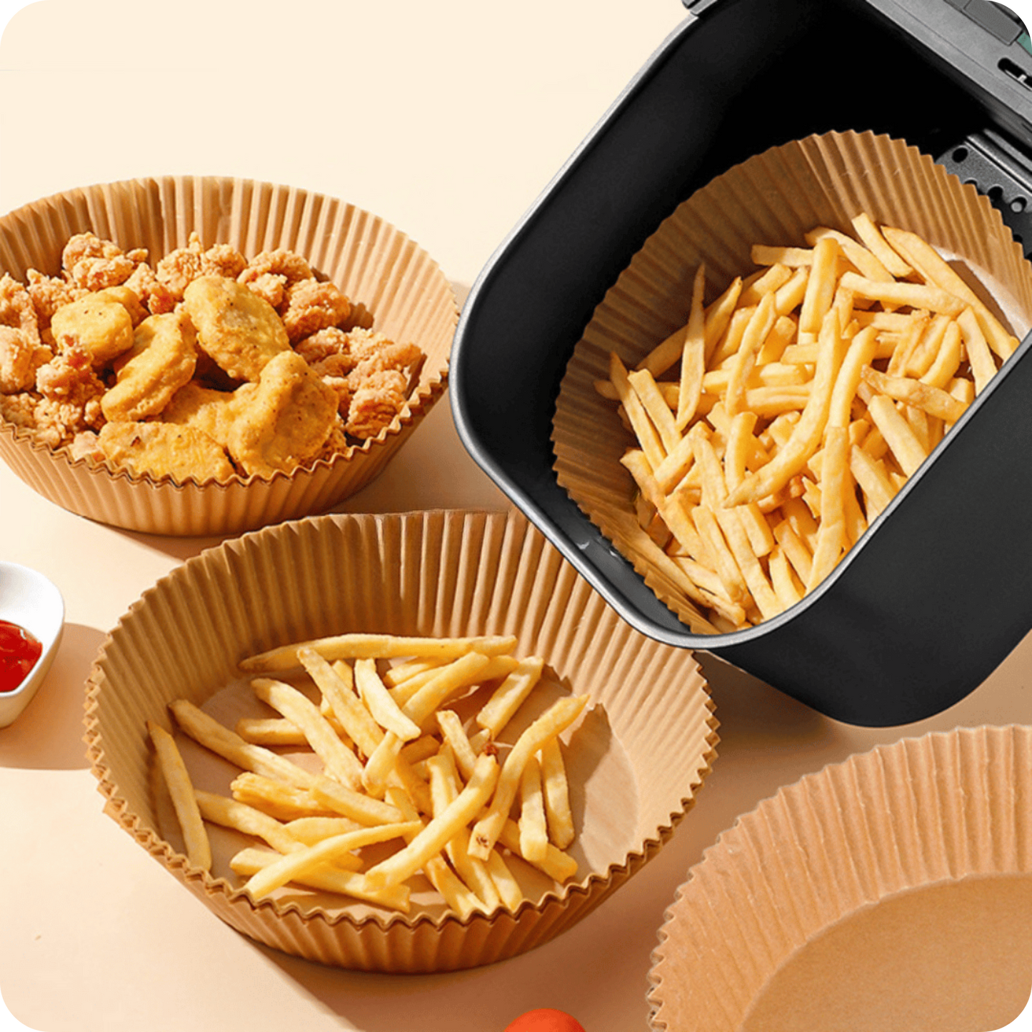 Paper Pro® Canasta de Papel para Air Fryer Pack de 50 Unidades