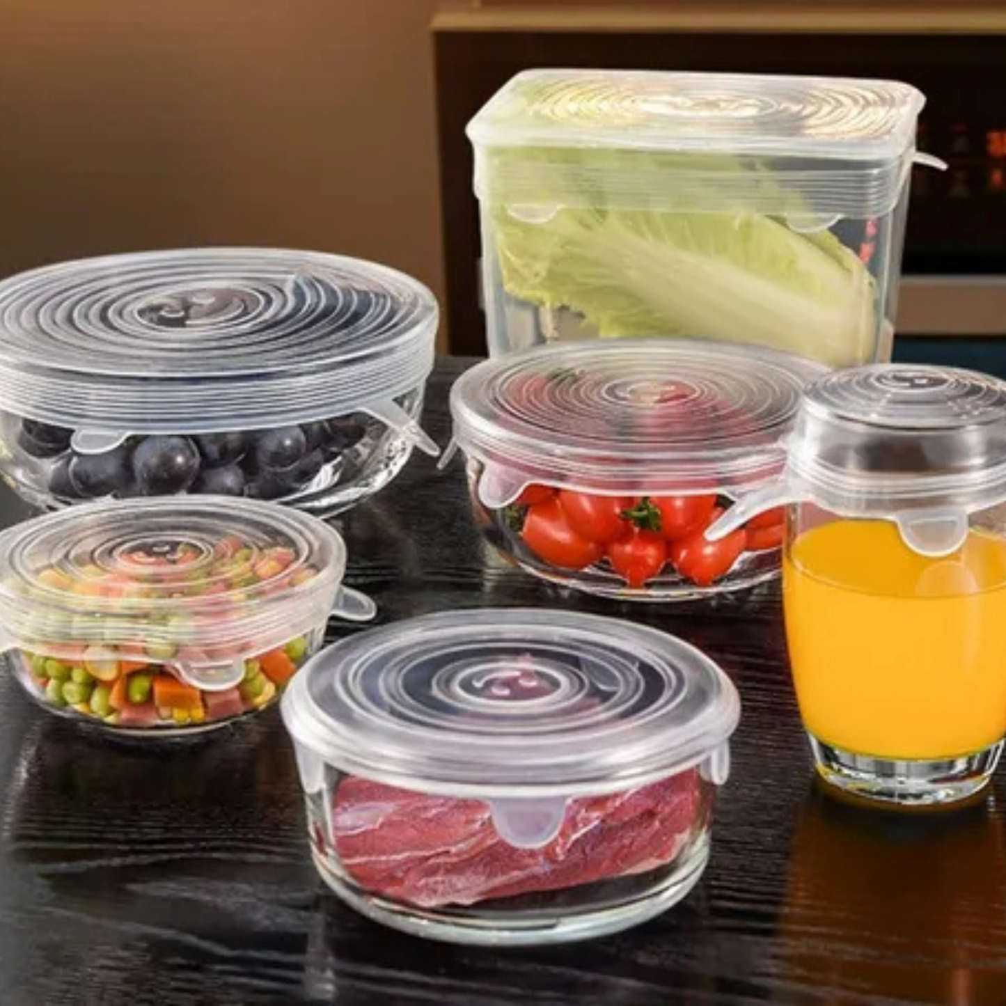 TapaPro® Set de 6 Tapas Elásticas de Silicona