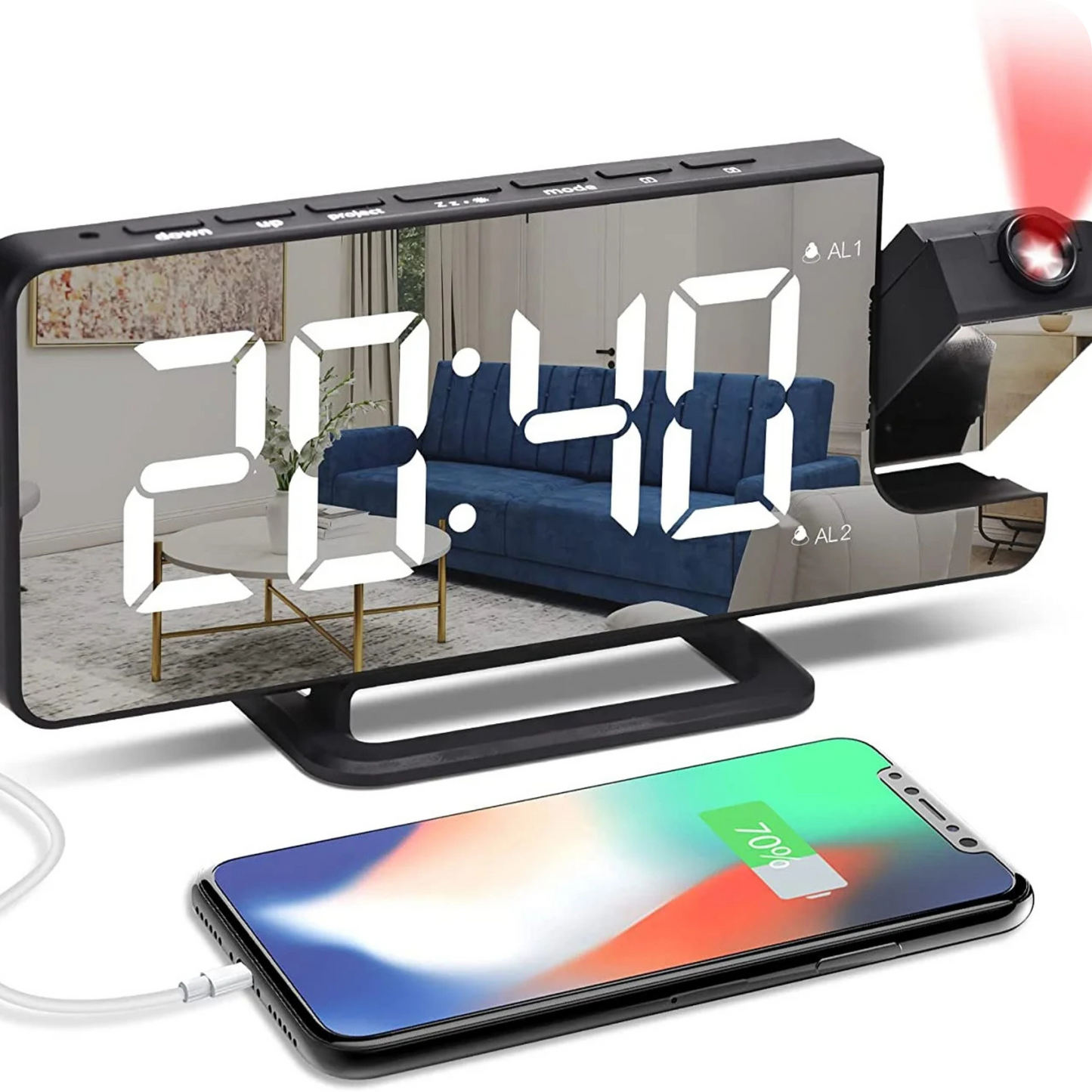Clock Pro® Reloj Despertador con Proyector