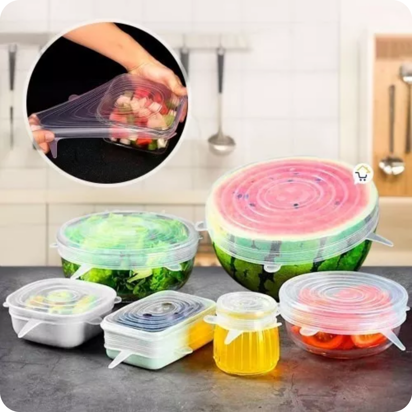 TapaPro® Set de 6 Tapas Elásticas de Silicona
