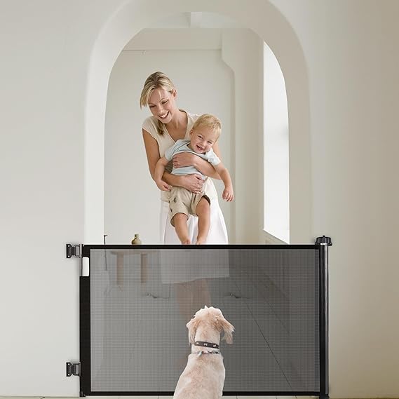 FLEXI GATE® PUERTA RETRÁCTIL DE SEGURIDAD PARA NIÑOS Y MASCOTAS