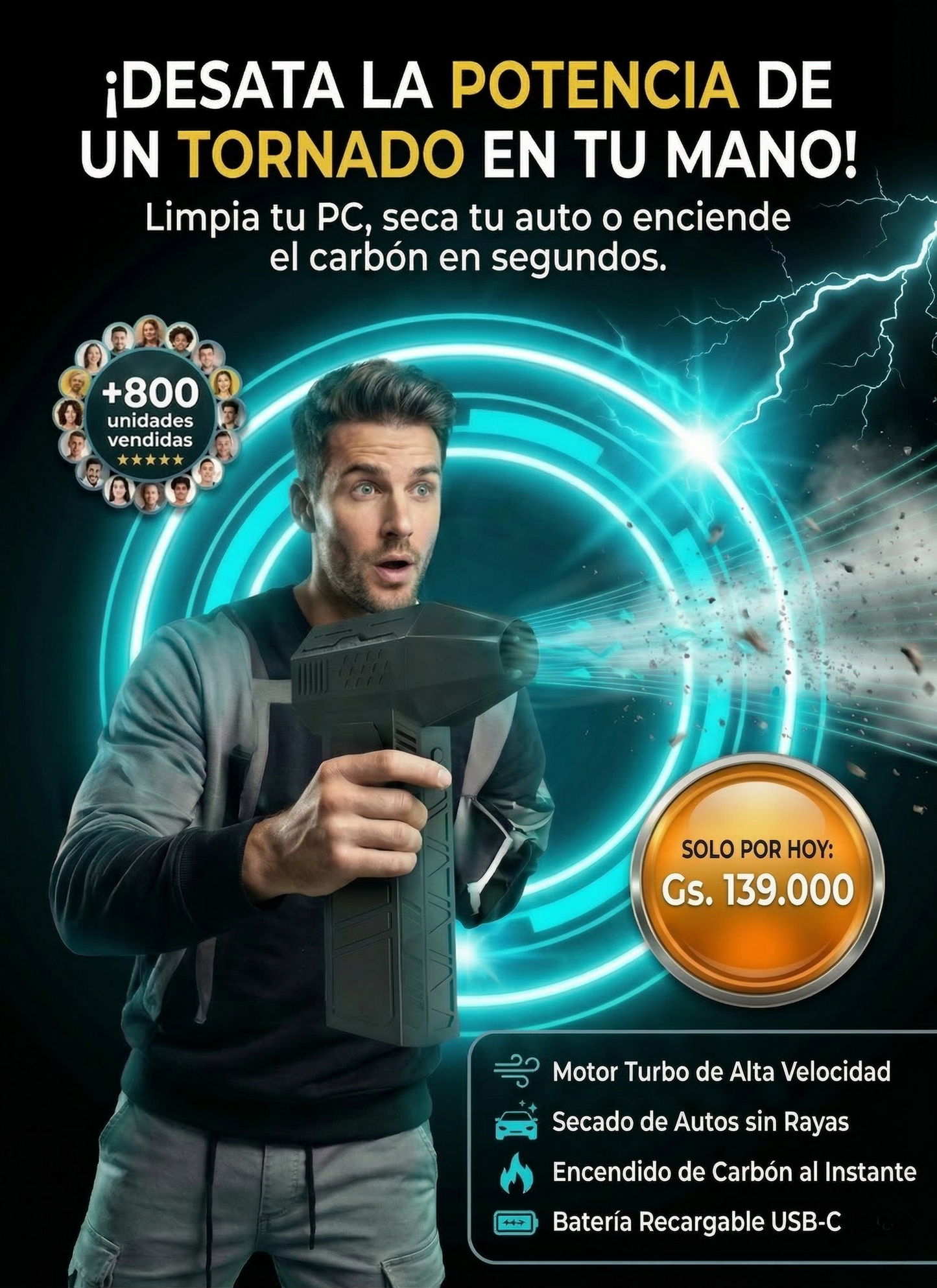 Mini Soplador Turbo Jet Pro®