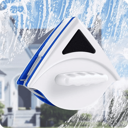 GlassPro® Doble Limpiador de Vidrios con Imán y Esponja