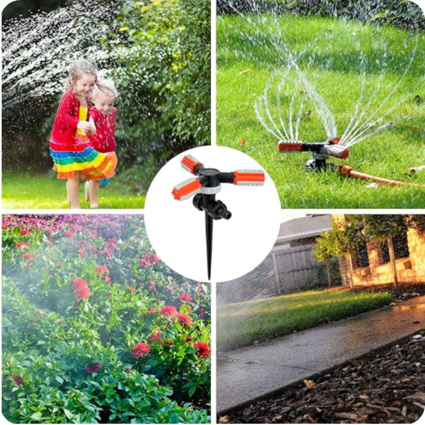 Spin Pro® Aspersor de Jardín Giratorio 360°