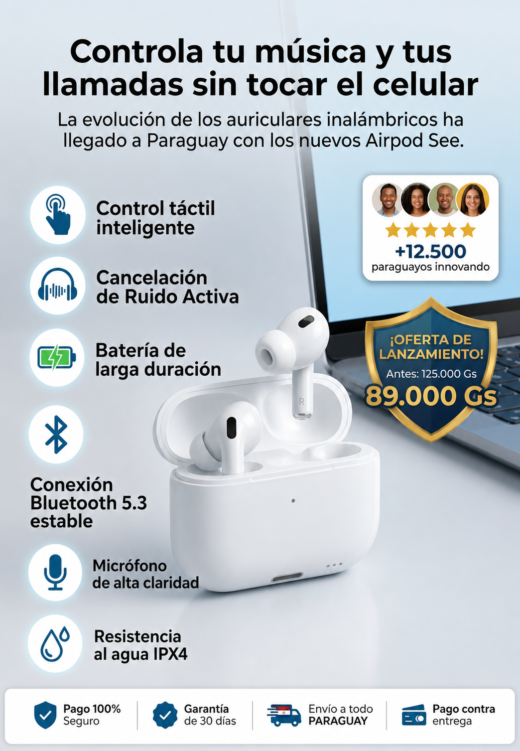 AirPod See - Auriculares inalámbricos Pro