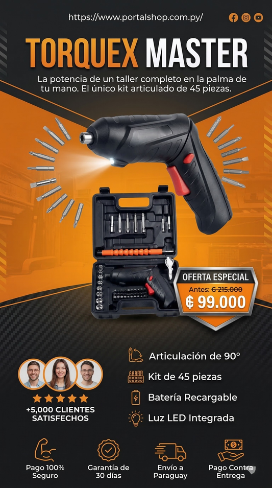 Torquex Master® Kit de destornillador de 45 piezas
