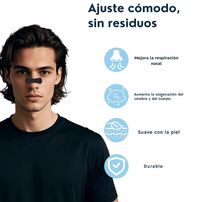 Gud Air® Pack Sueño Reparador de 30 tiras nasales+ 30 parches bucales