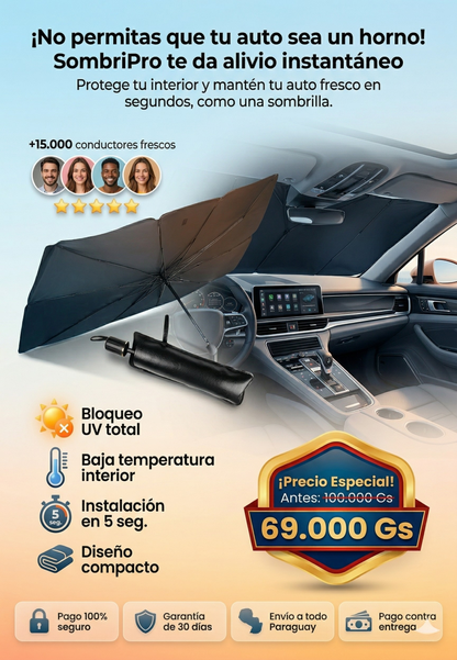 Sombripro® Sombrilla Tapasol para Auto